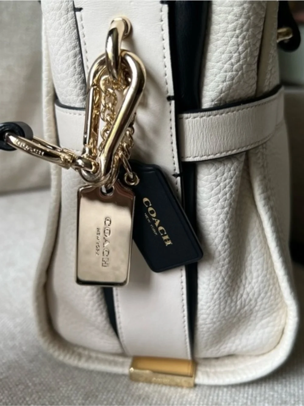 Coach Chalk Swagger 27 Carryall in Colorblock Leather NWT